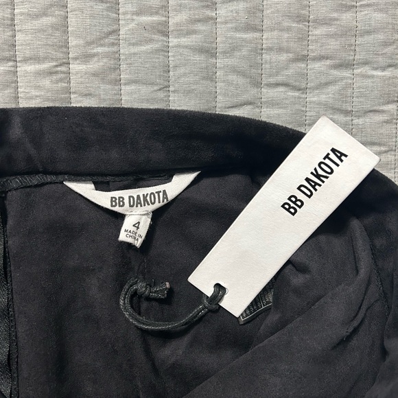 Faux Suede Fringe Mini Skirt - Picture 3 of 4